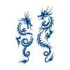 JSHEN 7 Sheets Temporary Dragon Tattoos, Classic Design, 11 x 18 cm, Waterproof 3D Body Art Stickers view 1