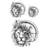JSHEN 7 Sheets Waterproof Temporary Tattoos, 3D Realistic Tiger and Lion Designs, 14.8 x 21 cm view 4