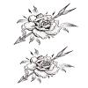 JSHEN 7 Sheets Waterproof Temporary Tattoos, 3D Realistic Fox Flower, 14.8 x 21 cm view 4