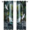 LGCK 3D Printed Blackout Curtains, 300 x 280 cm, Garden Waterfall Landscape, Set of 2 view 1