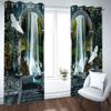 LGCK 3D Printed Blackout Curtains, 300 x 280 cm, Garden Waterfall Landscape, Set of 2 view 3
