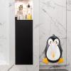 Penguin Urinal for Boys, Wall-Mounted, PP, Black view 4