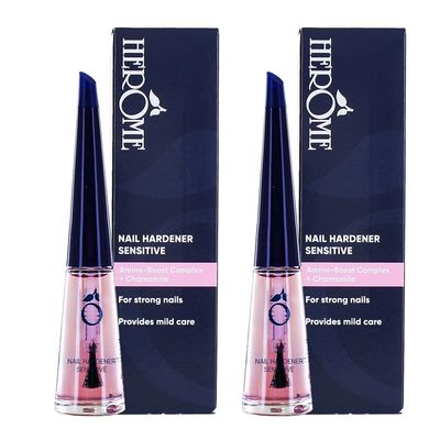Herome 2-Pack Sensitive Nail Hardener with Keratin – 2 x 10 ml