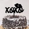 Xoxo "Mr & Mrs" Cake Topper, Black Acrylic, Retro view 3
