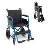 Mobiclinic Marsella Folding Wheelchair, Quick-Release Wheels, Foldable Footrests and Armrests, Brakes, 12-Inch Tires, 46 cm Seat Width view 1