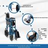 Mobiclinic Marsella Folding Wheelchair, Quick-Release Wheels, Foldable Footrests and Armrests, Brakes, 12-Inch Tires, 46 cm Seat Width view 3