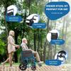 Mobiclinic Marsella Folding Wheelchair, Quick-Release Wheels, Foldable Footrests and Armrests, Brakes, 12-Inch Tires, 46 cm Seat Width view 4