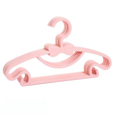 XIANGBINXUAN Baby Clothes Hangers, Plastic Suit Hangers with Hooks, Premium, Sturdy and Durable, Multi-Purpose for Baby and Children's Clothing (Pink, 30 pcs)