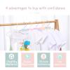XIANGBINXUAN Baby Clothes Hangers, Plastic Suit Hangers with Hooks, Premium, Sturdy and Durable, Multi-Purpose for Baby and Children's Clothing (Pink, 30 pcs) view 3