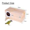 Wooden Budgie Nesting Box with 3 Perches, 25 x 13 x 13 cm view 2
