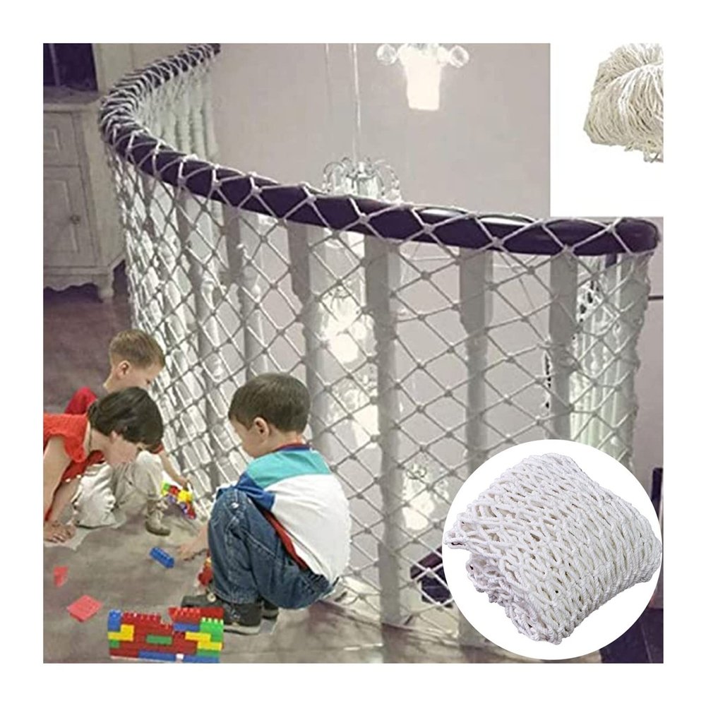LXLIGHTS 6 mm Child Safety Net for Stairs and Railings, 1 x 6 m, 10 cm Mesh