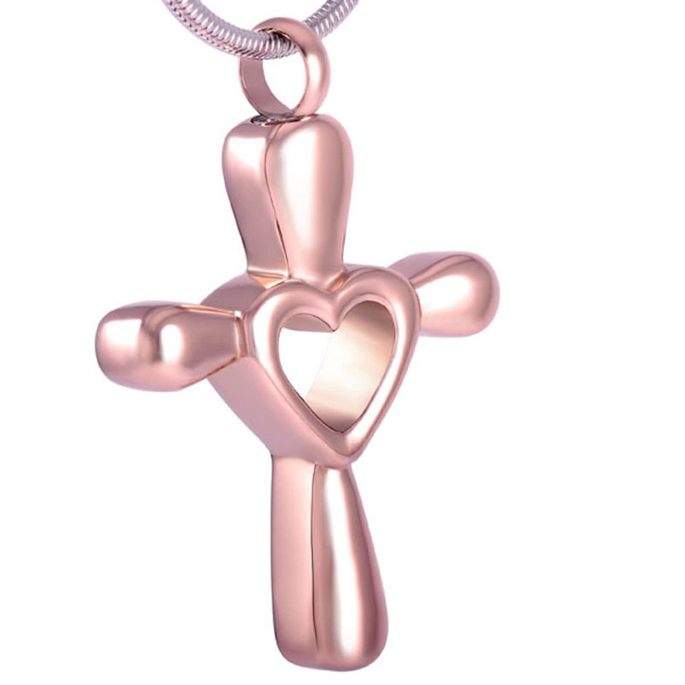 SHEIL Hollow Heart Memorial Ash Urn Pendant for Pet or Human Ashes