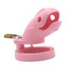 Hrekssi Men's Chastity Cage Set, Short 10.7 cm, Pink view 1