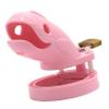 Hrekssi Men's Chastity Cage Set, Short 10.7 cm, Pink view 2