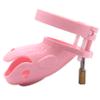 Hrekssi Men's Chastity Cage Set, Short 10.7 cm, Pink view 4