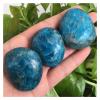 Kigauru Natural Rough Blue Apatite Palm Stone, Raw Gemstone Crystal for Meditation and Healing Energy (Size: 1 pc) view 2