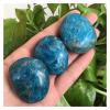 Kigauru Natural Rough Blue Apatite Palm Stone, Raw Gemstone Crystal for Meditation and Healing Energy (Size: 1 pc) view 3
