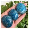 Kigauru Natural Rough Blue Apatite Palm Stone, Raw Gemstone Crystal for Meditation and Healing Energy (Size: 1 pc) view 4