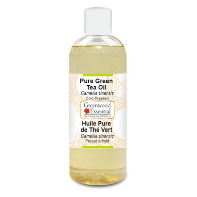 Greenwood Essential Pure Natural Green Tea Oil (Camellia sinensis), Cold-Pressed, 200 ml (6.76 fl oz)