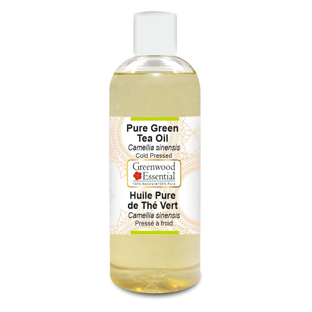 Greenwood Essential Pure Natural Green Tea Oil (Camellia sinensis), Cold-Pressed, 200 ml (6.76 fl oz)
