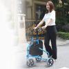 Narrow Rollator for Home, Lightweight Folding Walker for Seniors and People with Disabilities, 3-Wheel Steel Walker with Carry Bag and Locking Brakes view 2