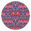 Exotic Indian Elephant Pet Blanket, Anti-Pilling, Warm, Soft Flannel, Lightweight, Cozy, for Cats and Dogs, 90 cm Diameter view 1