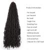 ZCBYBT African-Style Braided Wig, Faux Locs Crochet Hair, Synthetic Braiding Hair Extensions for Black Women, 18 in, 3-Pack view 2