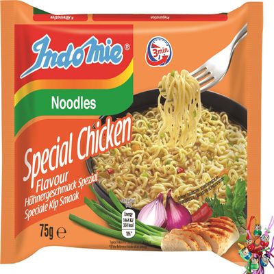 yoaxia Special Chicken-Flavored Instant Noodles, 40-Pack (40 x 75 g), with Free Lucky Charm