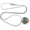 SHEIL Flower Heart Stone Memorial Ash Keepsake Pendant Murano Urn for Pet or Human Ashes view 2