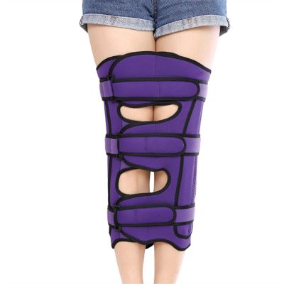 Adjustable O/X-Leg Correction Band, Valgus Knee Posture Corrector, Purple, Medium