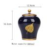 Blue Ceramic Pet Urn, Small Keepsake Memorial Urn for Dogs and Cats view 2