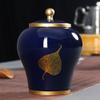 Blue Ceramic Pet Urn, Small Keepsake Memorial Urn for Dogs and Cats view 3