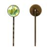 4 Green Palm Leaf and Yellow Lemon Bobby Pins, Decorative Hair Clips for Women view 2