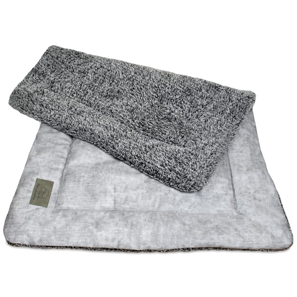 KaraLuna Dog Mat 105 × 70 cm for Home & Travel, Washable, 3 Sizes, Gray