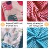 Hixingo Children's Blanket with Elephant Print, Soft Warm Double-Sided Minky Throw, Blue, 150 x 110 cm view 3