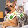 2-Pack Avocado Fruit Dog Bandanas for Small to Large Dogs and Cats view 4