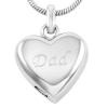 KOMEDO "Dad In My Heart" Cremation Jewelry Pendant Urn for Human Ashes, Heart Memorial Keepsake view 1