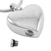 KOMEDO "Dad In My Heart" Cremation Jewelry Pendant Urn for Human Ashes, Heart Memorial Keepsake view 2