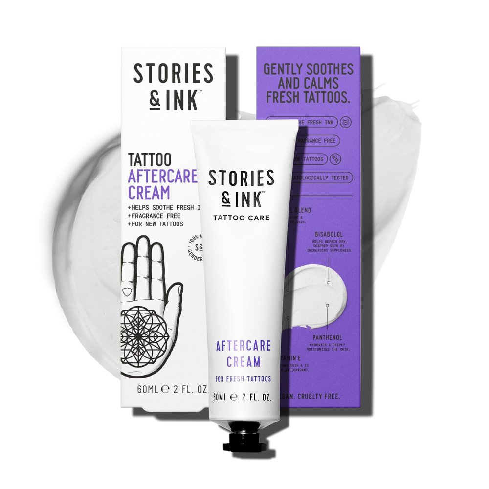 Stories & Ink Tattoo Aftercare Cream – Natural Healing for Fresh Tattoos