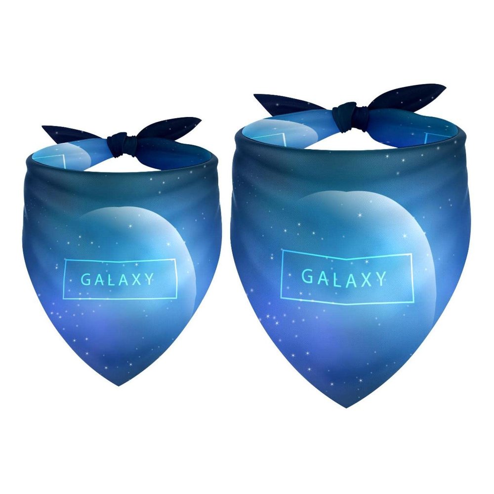 2-Pack Dog Bandanas, Blurred Galaxy, for Girls and Boys