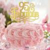 95th Birthday Cake Topper with “Happy Birthday” Text, Gold Glitter, 6 in view 3