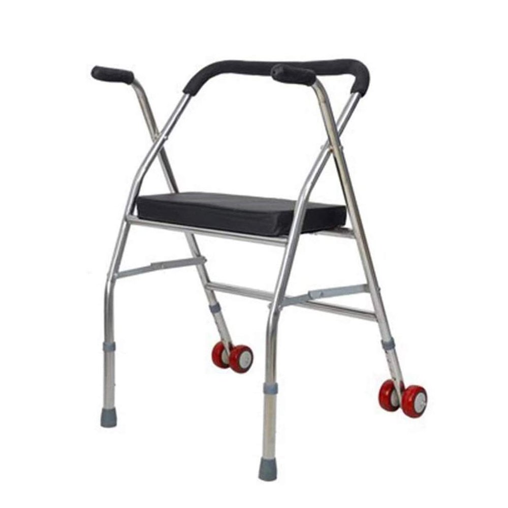 Lightweight Senior Rollator Walker with Seat, Size 1