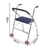 Lightweight Senior Rollator Walker with Seat, Size 1 view 4