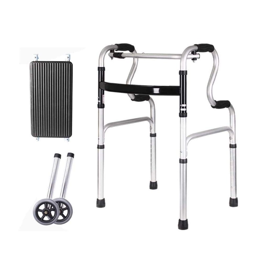 Senior Rollator Walker, Foldable Height-Adjustable Lightweight Mobility Aid (A) Little Surprise