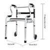 Senior Rollator Walker, Foldable Height-Adjustable Lightweight Mobility Aid (A) Little Surprise view 2