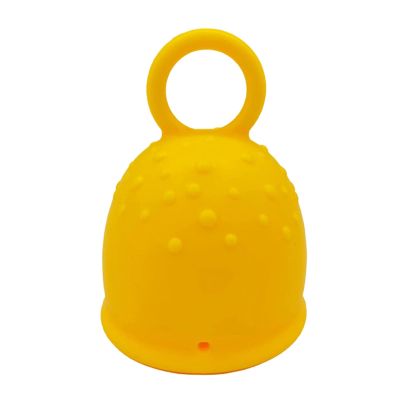 Reusable Silicone Menstrual Cup, BPA-Free, Leak-Resistant, Yellow, Size S