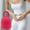 Reusable Silicone Menstrual Cup, BPA-Free, Leak-Resistant, Yellow, Size S view 4