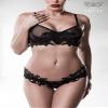 Grey Velvet Women's Lingerie Set 800000033960, Black, L view 2