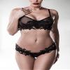 Grey Velvet Women's Lingerie Set 800000033960, Black, L view 3