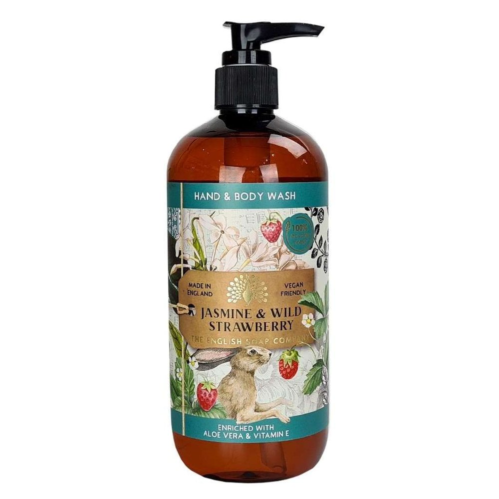 The English Soap Company, JASMINE & WILD STRAWBERRY, Hand & Body Wash 500 ml